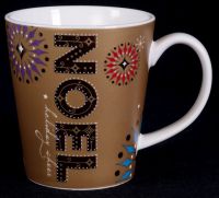 Starbucks Holiday 2006 NOEL Gold Coffee Mug